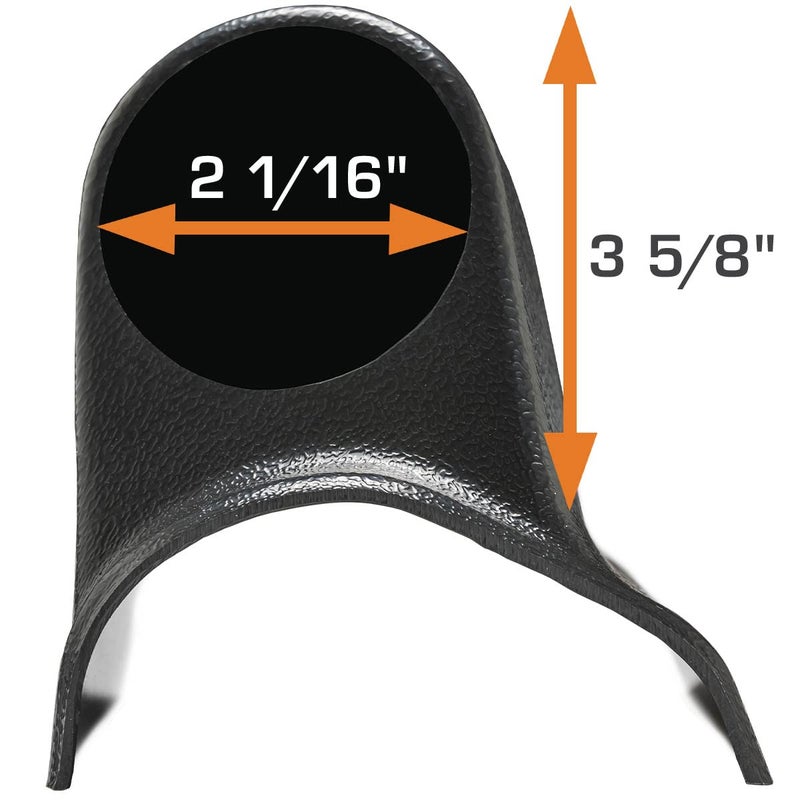 GLOWSHIFT Universal RHD Black Dual Pillar Gauge Pod - Fits Any Make/Model - Right Hand Drive - ABS Plastic - Mounts (2) 2-1/16" (52mm) Gauges to Vehicle's A-Pillar - Image 3